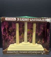 NOS Vintage NOMA  Christmas Three Light Candolier Faux Candle Wax Drip picture