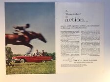 1960 Ford Thunderbird 2 Page Color Vintage Print Ad Original  picture