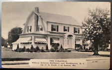 Vintage Postcard 1930's The Colonial Hotel, Route 1, Laurel, Maryland (MD) picture