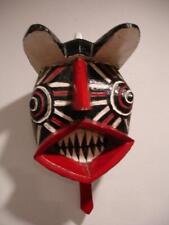Early NGERE-WOBE MASK IVORY COAST AFRICA Mask Lion Painted Oceanic Wooden Red picture