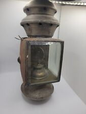 Antique 1890-1910 Model T Car Buggy Lantern With Glass And Red Jewel Carriage  picture