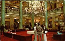 Salt Lake City UT-Utah, Hotel Utah, Main Lobby, Vintage Postcard picture