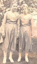 6G Photograph 1920-30's Young Women Sisters Period Dresses Fashion Portrait  picture