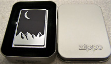 ZIPPO Marlboro Lighter Moon Over Mountains 2000 XVI With Case Brand New picture