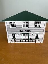 Vintage 1993 Cat's Meow Chippewa Lake Series Bath House Wood Shelf Sitter picture