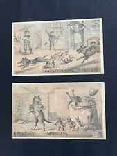 Scarce 2 Card Set Cat Trade Cards picture