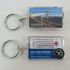 Clingmans Dome GSMNP Souvenir Keychain Thermometer Compass Great Smoky Mountains picture