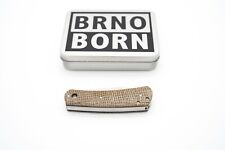 BRNO Born Boston Slip joint Urban EDC Excl., D2 steel, Burlap Micarta Scales picture