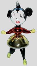 VINTAGE ITALIAN GLASS CHRISTMAS ORNAMENT - (UNOFFICIAL) MINNIE MOUSE picture