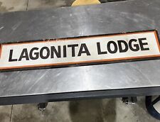 Lagonita Lodge Wood Sign. Big Bear Lake CA picture