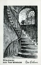 Stairway and Fan Window, New Orleans. Unused Vintage Postcard picture