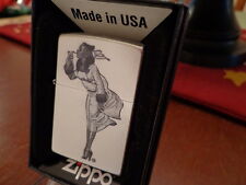 WINDY THE WINDPROOF BEAUTY MONOCHROME ZIPPO LIGHTER MINT IN BOX 2014 picture