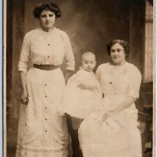 c1910s Reading PA Cute Young Mother & Child Grandmother Real Photo PC Fritz A123 picture