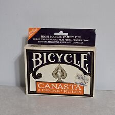 Vintage 1995 NEW Bicycle Canasta 2 Decks Sealed Playing Cards And Rules NEW picture