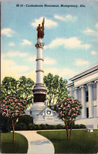 Confederate Monument, State Capitol, Montgomery Alabama - 1945 Linen Postcard picture