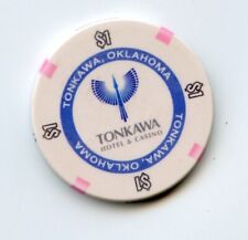 1.00 Chip from the Tonkawa Casino Tonkawa Oklahoma White picture
