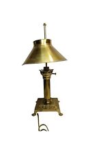 Vintage U.L. Underwriters Laboratories Orient Express Brass Hurricane Table Lamp picture