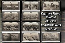 41-50 = 10 Keystone Stereo Cards  WW1 DEAD SOLDIERS ARTILLERY TRENCHES RUINS ETC picture