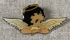Vintage Enamel Betty Boop Angel Wings and Gold Halo Pin Brooch by KFS Fleischer picture