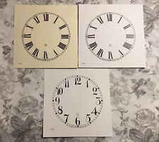 Antique Clock Parts - Mix Gilbert Dial 5” ( Set Of 3 ) ORIGINAL CARDBOARD picture