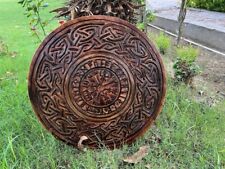 Viking Shield wooden shield Battle-Ready Handcarved Design Viking Shield picture