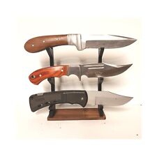 Rustic  Knife Display Stand for  3 larger Knives Gift Sportsman Hunter picture