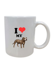 I Heart my Pit Bull Cute Coffee Mug Tea Cup Present Gift Love Dogs Mom Pet picture