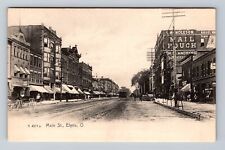 Elyria OH-Ohio, Scenic View Main Street, Cable Cars, Antique Vintage Postcard picture