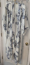 Vintage Cotton Yukata Blue White Print Some Issues Kimono Japanese Robe picture