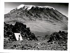 LD294 1959 Original Photo TWIN PEAKS OF MOUNT KILIMANJARO Africa Landscape Scene picture