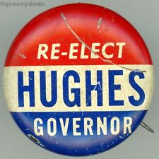 1964 Re-Elect Harold E Hughes Iowa Governor IA '64 Campaign Pin Pinback Button picture