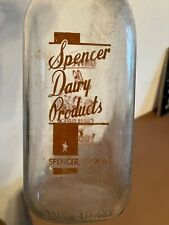 Spencer, Iowa Quart Milk Bottle 1948 picture