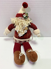 VTG Coynes & Company Country Sweater Fleece Button Santa Plush Stuffed Figure  picture