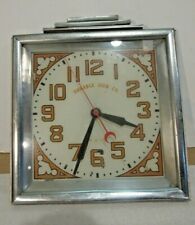 Vintage Durable Sign Company Advertising Clock Reverse Glass Catty Electric picture