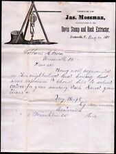 1891 Westerville Oh - Jas Mossman - Davis Stump & Rock Extractor - Letter Head picture