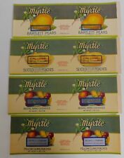 4 Different  Vintage   Myrtle can Labels , San Francisco picture