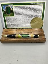 Augusta National Pine Tree And Piece Of AGREEN JACKET imbedded in a pen picture