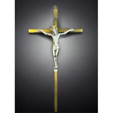 Made In Italy Gold Color INRI Catholic Religion Jesus Crucifix Cross 11” picture