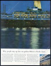 1959 Orient & Pacific Lines SS Orsova cruise ship photo vintage print ad picture