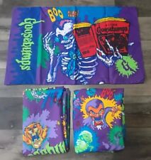 Vtg Goosebumps 3 Piece Twin Sheet Set 1 Pillowcase Flat Fitted Sheets RL Stine picture