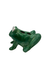 New Green Small Smiling Frog Ceramic Toothbrush Holder 🪥🐸🧼 picture