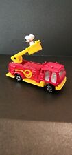 Vintage Peanuts Snoopy Red Firetruck With Ladder Die Cast picture