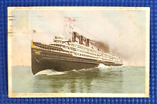 Vintage 1914 STR City of Detroit III Michigan Steamship Ocean Liner Postcard picture