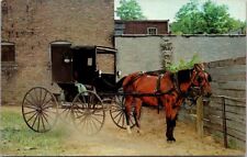 Postcard Indiana Goshen Horse and Buggy Parking Lot c1960s IN Vintage picture