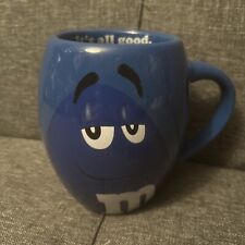 BLUE M&M World MM Coffee Mug Cup IT'S ALL GOOD Candy Character 2016 Rare picture