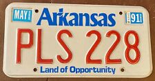 Arkansas 1991 License Plate HIGH QUALITY # PLS 228 picture