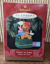 Waitin On Santa Winnie The Pooh Hallmark Keepsake Ornament, Piglet, 1997, In Box picture