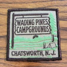 Vintage Wading Pines Campgrounds Chatsworth New Jersey Embroidered Patch picture