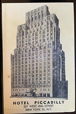 Vintage Postcard 1930's Hotel Piccadilly, W. 45th Street, New York City, NY picture