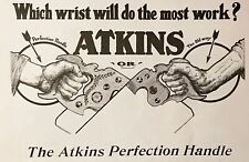 1906 E.C.ATKINS Co.Vtg Hand Saw Print Ad w/Edison National Phonograph on Reverse picture